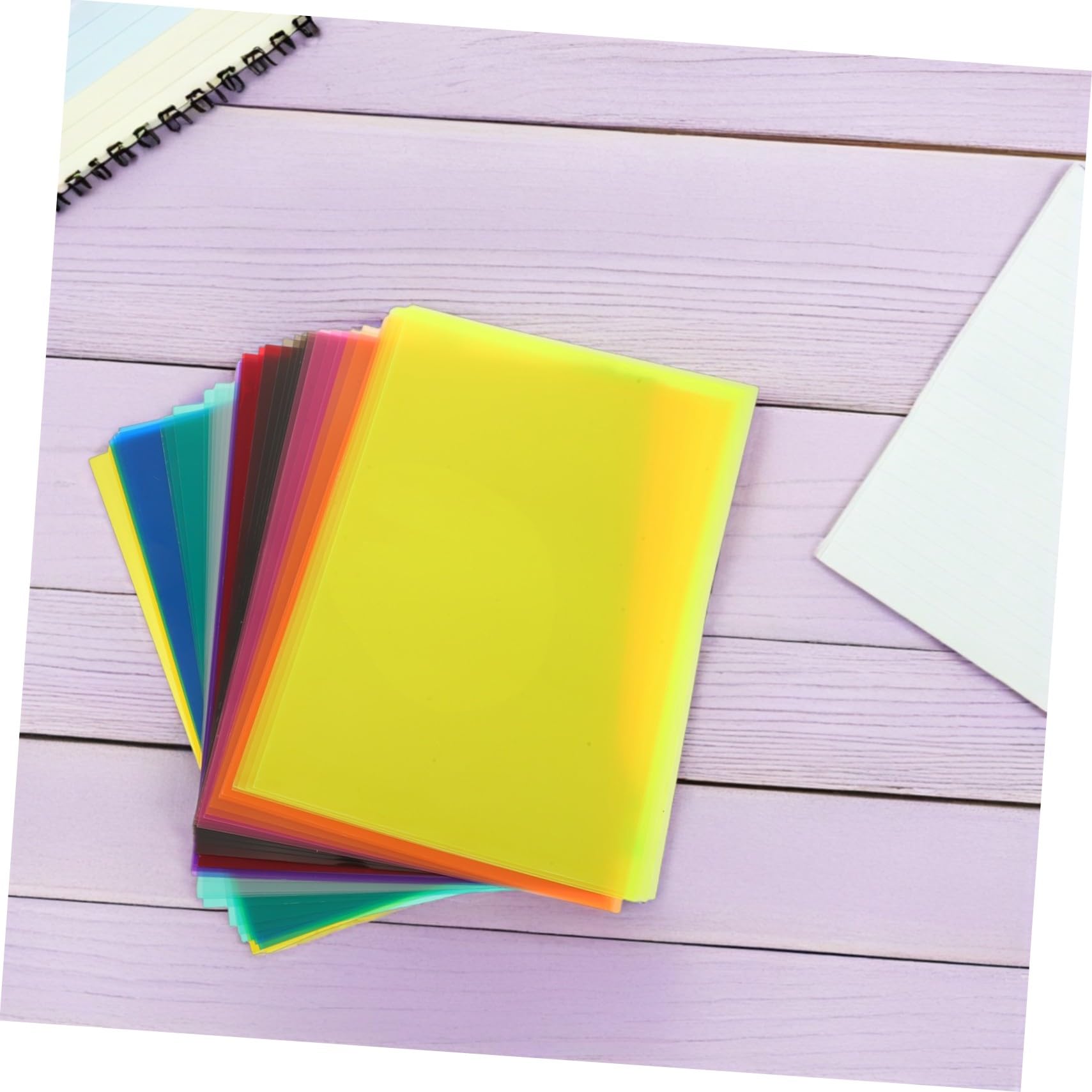 SHINEOFI 50 Arkuszy Arkuszy Kolorowego Papieru Celofanowego Przezroczyste Arkusze Do Rękodzieła i Dekoracji Wielobarwne Transparentne Arkusze Do Zabawy Światłem Papier i Ozdób