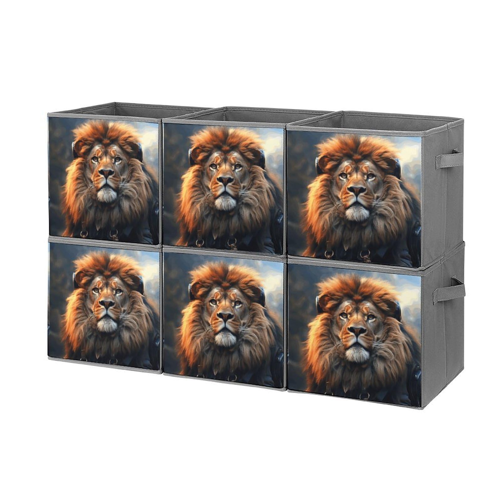 Boîtes de rangement lion Scifi pour organiser la salle de jeux des enfants