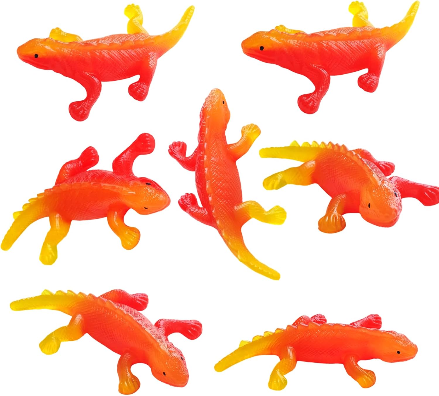 5 PCS Super Sticky Gradient Color Series Cute Soft Lizard Mochi Squishy Toys,Fidget Toys,Stress Relief Squeeze Toys,Gift Collection Kids Toys