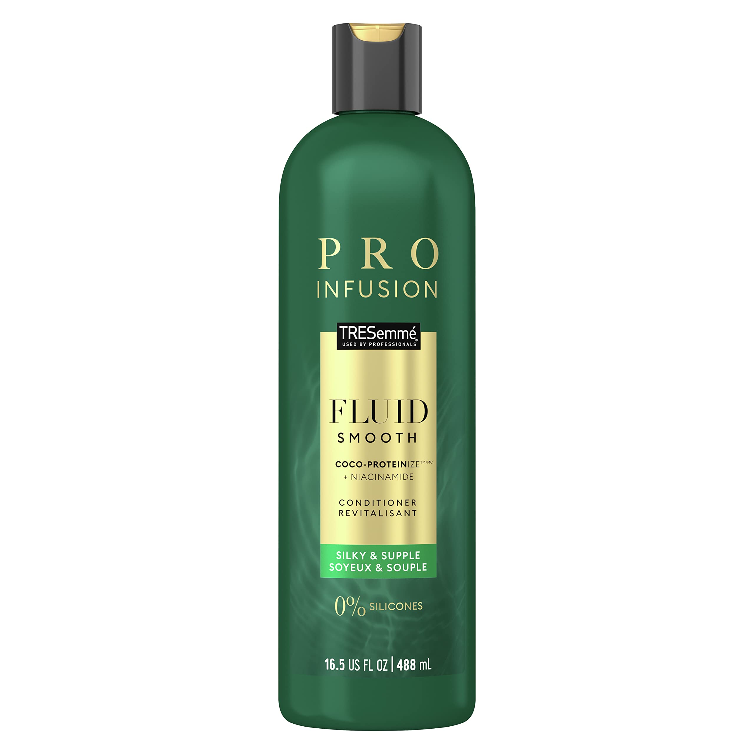 Cruelty-free Pro Infusion Fluid Smooth Conditioner For Silky & Supple Hair Infused With Natural Coconut Droplets + Plant-Based Salon Protein + Niacinamide 16.5oz by TRESemmé –