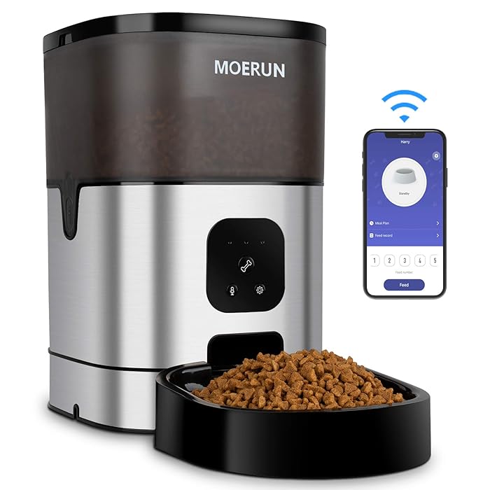 Buy Automatic Cat Feeder ,MOERUN 6L Cat Food Dispenser with APP Control