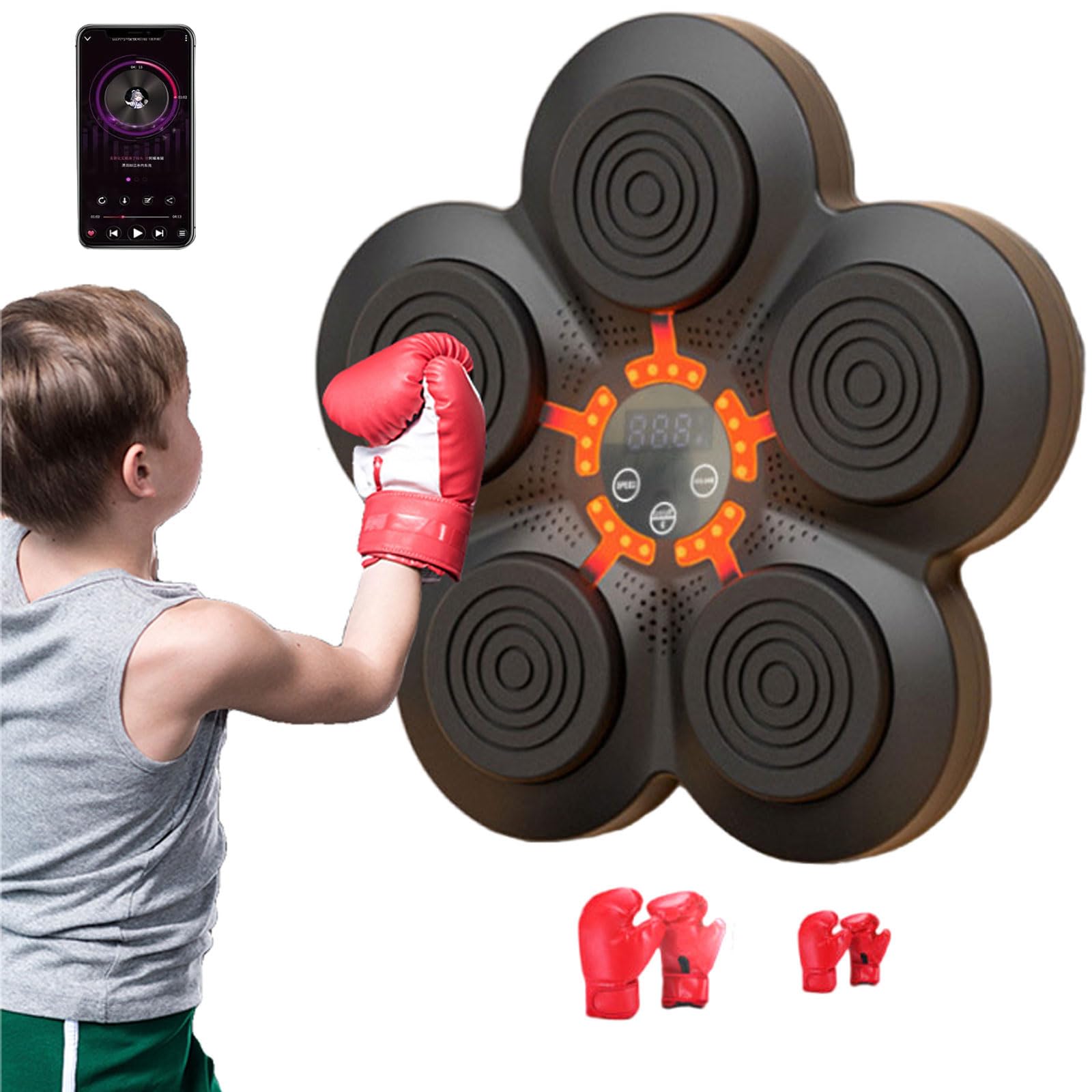 Machine De Boxe Musicale,Sac De Boxe électronique Avec Connexion