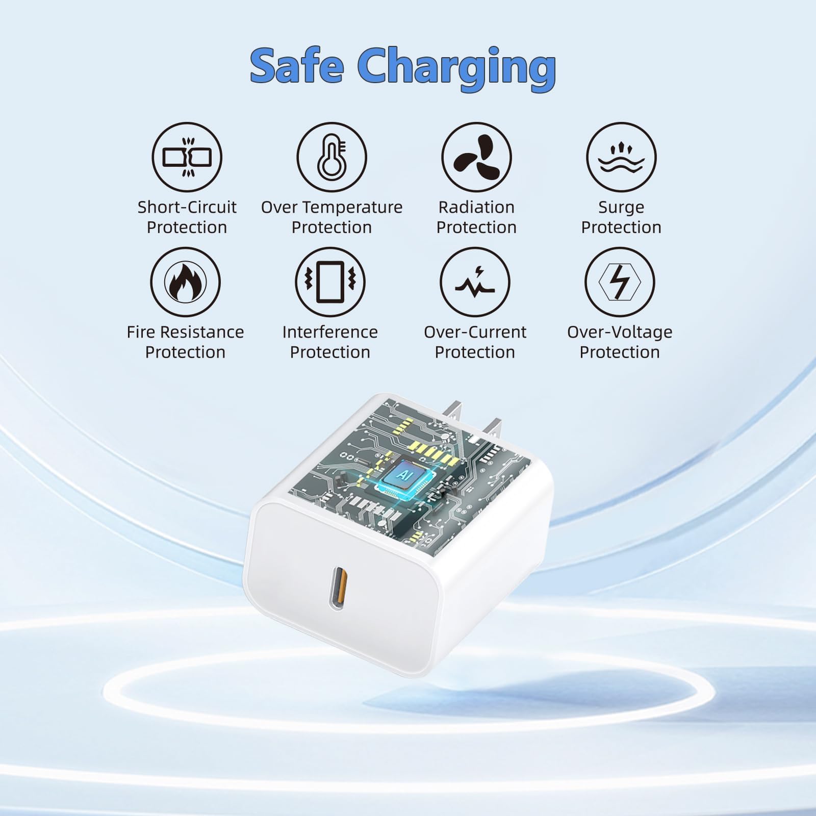 Fast Charger for Airpods Pro 2nd Gen Charger, Airpods 4 Charging, 10FT USB C to USB C Long Cable for AirPods Max 2 (2024), AirPods Pro (2nd Gen) Wireless Earbuds,iPhone 15 16 20W Power Adapte