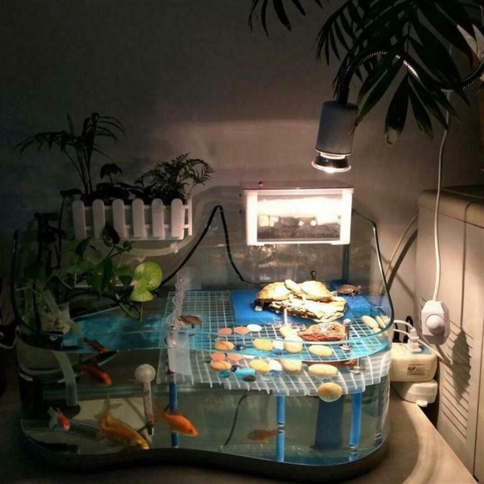 Riscaldatore per animali domestici UVA + UVB Kit 3.0 Reptile Lampada con Clip-on in ceramica titolare della tartaruga della luce UV Basking riscaldamento della lampada Set tartarughe Lizard Lighting