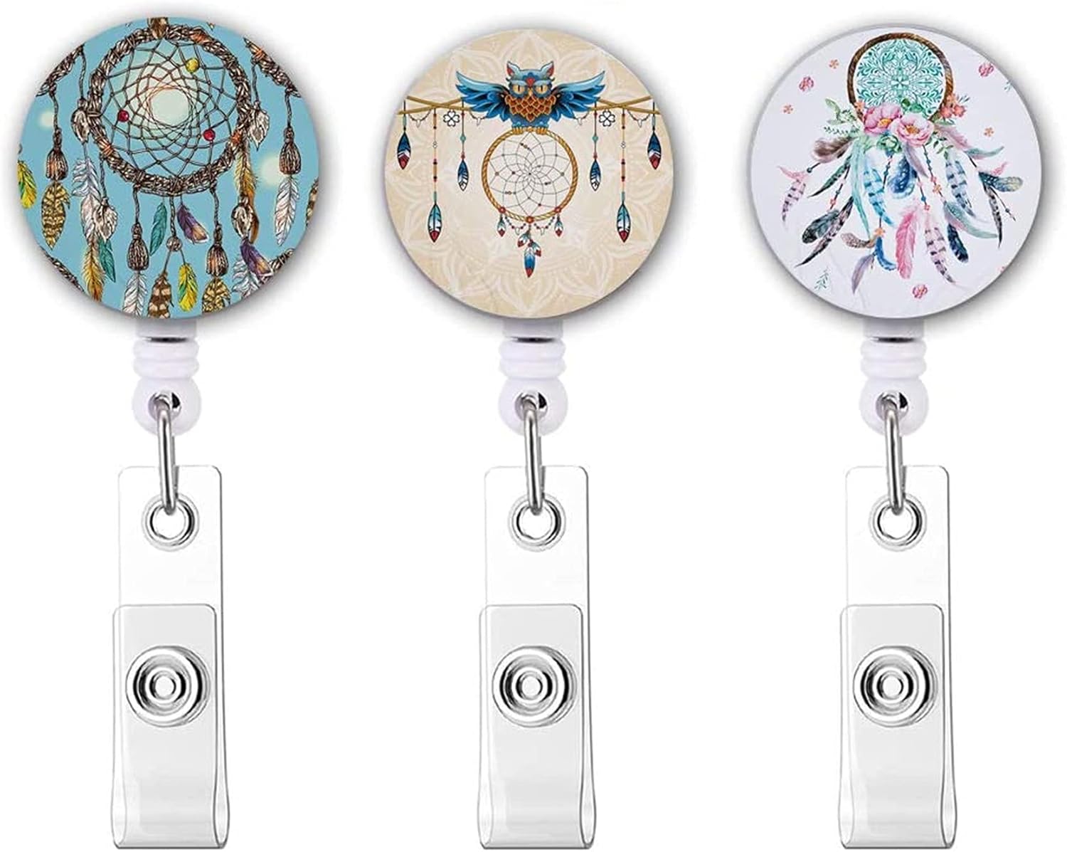 Retractable Badge Holder Carabiner Reel Clip On ID Card