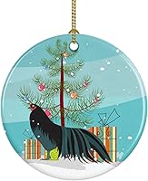 Vista 42 de Caroline's Treasures Bactrian Camel Adorno de cerámica de Navidad, decoración colgante de árbol de Navidad verde azulado para el hogar, vacaciones