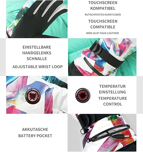 Miniatura 6 de Aroma Season Heated Gloves for Men & Women Skiing Fishing Hiking Cycling Camping Hunting with Rechargeable Batteries Waterproof and Windproof