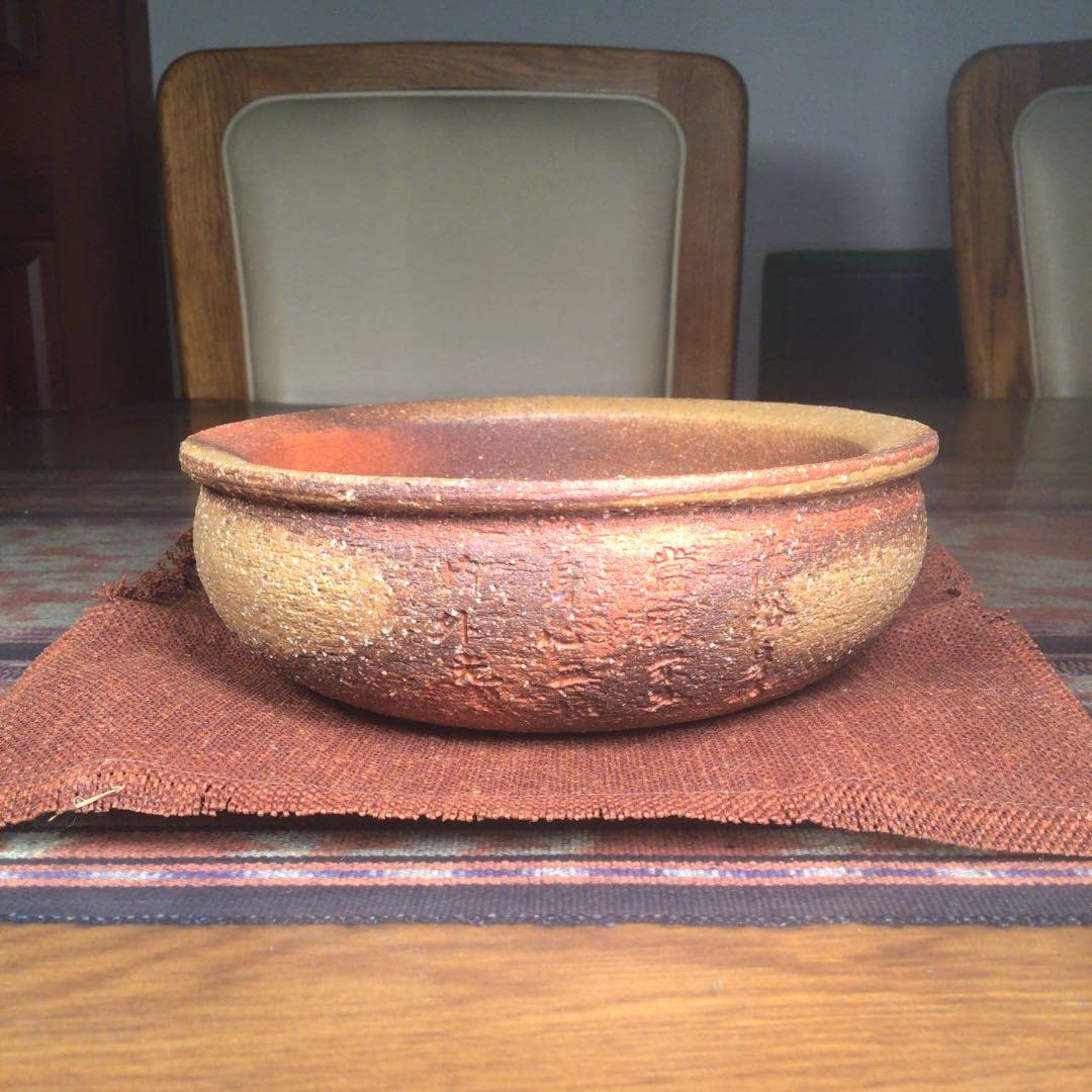 Amazon.co.jp: 幽玄焼 京都四条たち吉 青嵐窯 東大寺鉄湯称写 花生水盤