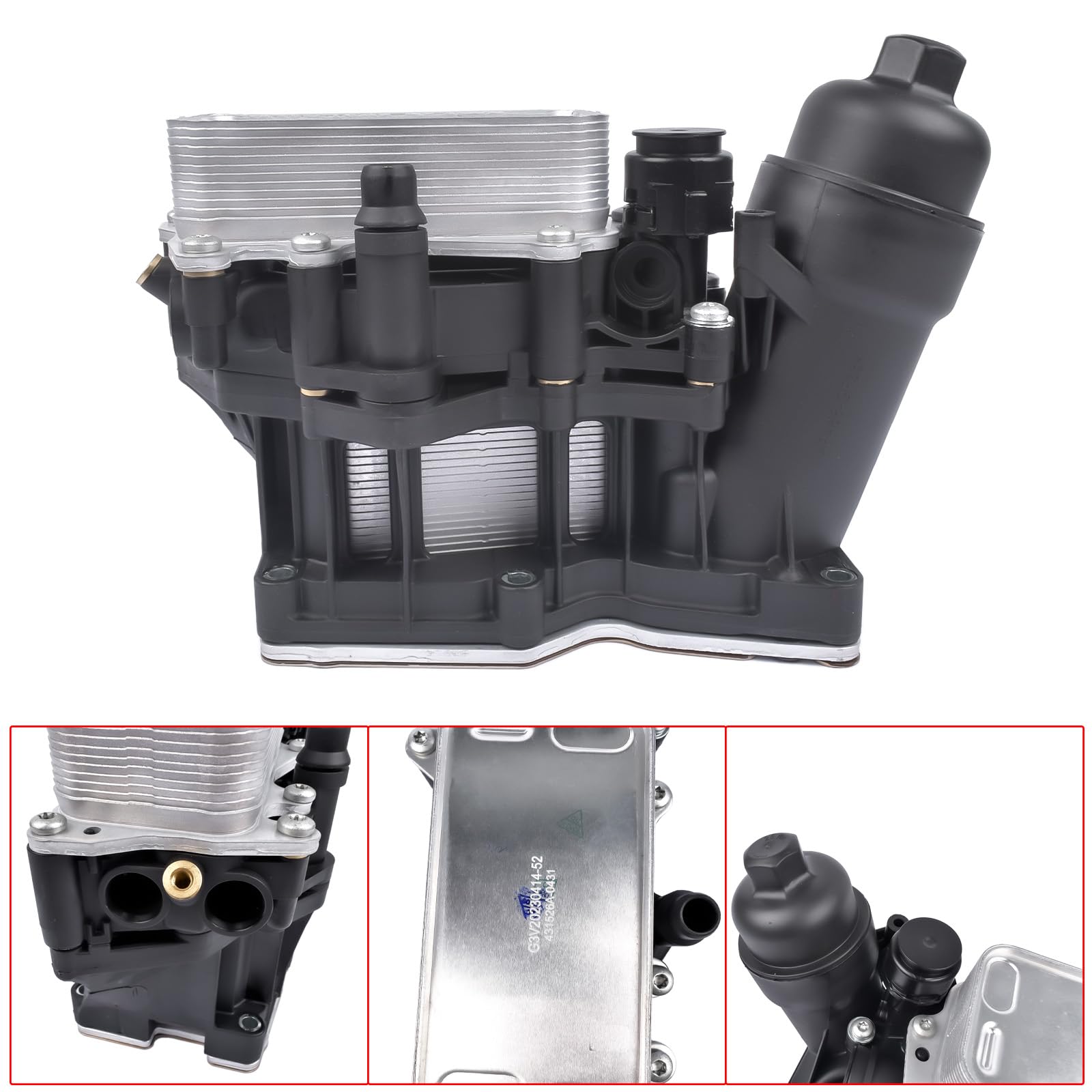 Refroidisseur d'huile à moteur Compatible avec 1 2 3 4 5 Series X1 X3 X5 E84 F15 F25 11428507697 Hopzty