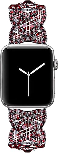 Miniatura 8 de VIQIV - Pulsera de reloj de acero inoxidable en imitación de diamantes, compatible con Apple Watch de 38 mm, 40 mm, 42 mm, 44 mm, iWatch Series 4,