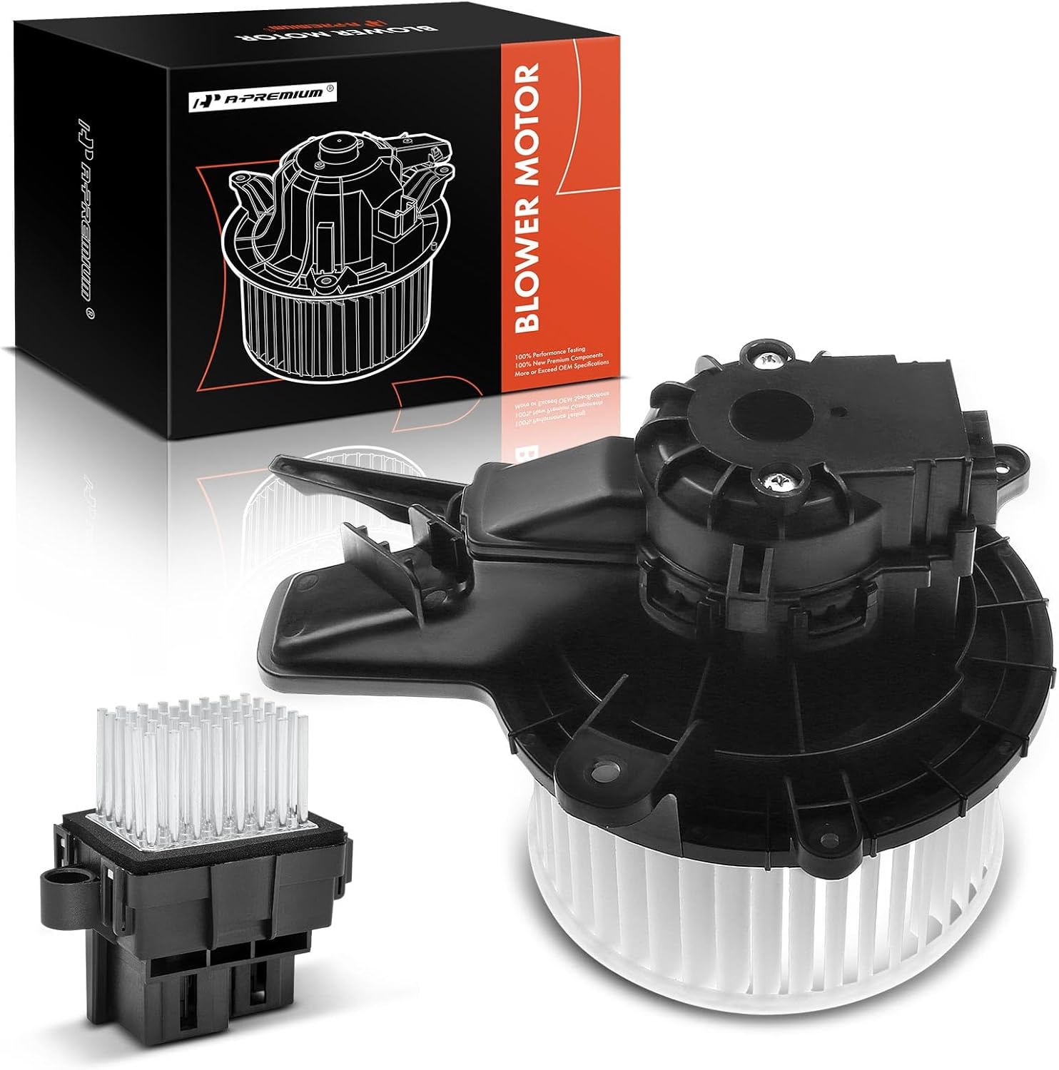 A-Premium HVAC Heater Blower Motor and Resistor Assembly Compatible with Chevrolet, GMC, Buick, Cadillac & Saturn Vehicles - Traverse, Tahoe, Acadia, Yukon, Enclave, Escalade, XT6, Outlook - Rear Side