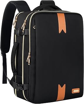 Travel Backpack for Women Men, 17.3"x13.4"x7.9" Carry on Backpack TSA Flight Approved Water-resistant Traveling Backpacks with Laptop Compartment Fits 15.6 Inch Laptop Casual daypack College