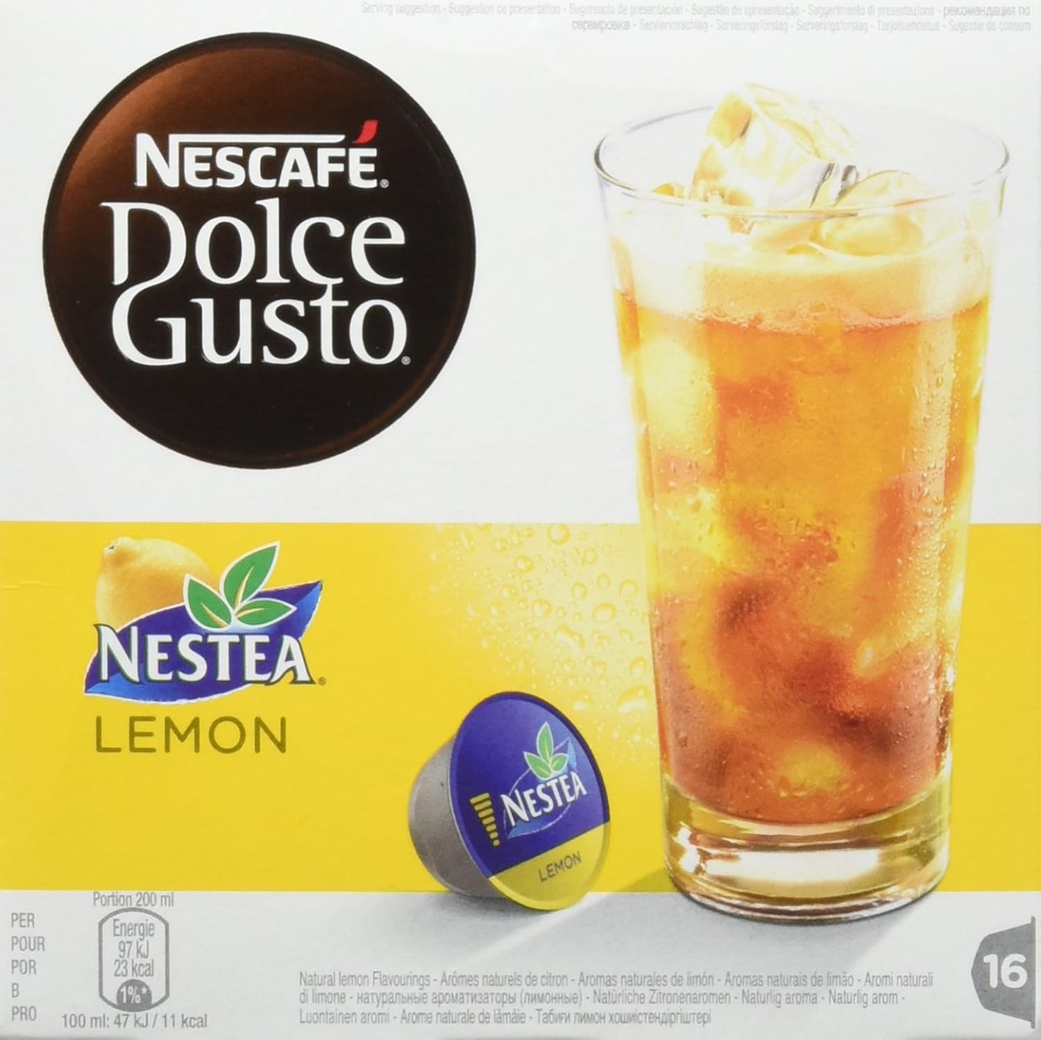 NESCAFÉ Dolce Gusto Cápsulas de Nestea Lemon Té Frío, Pack de 3 x 16  Cápsulas - Total: 48 Cápsulas de té : Amazon.es: Alimentación y bebidas
