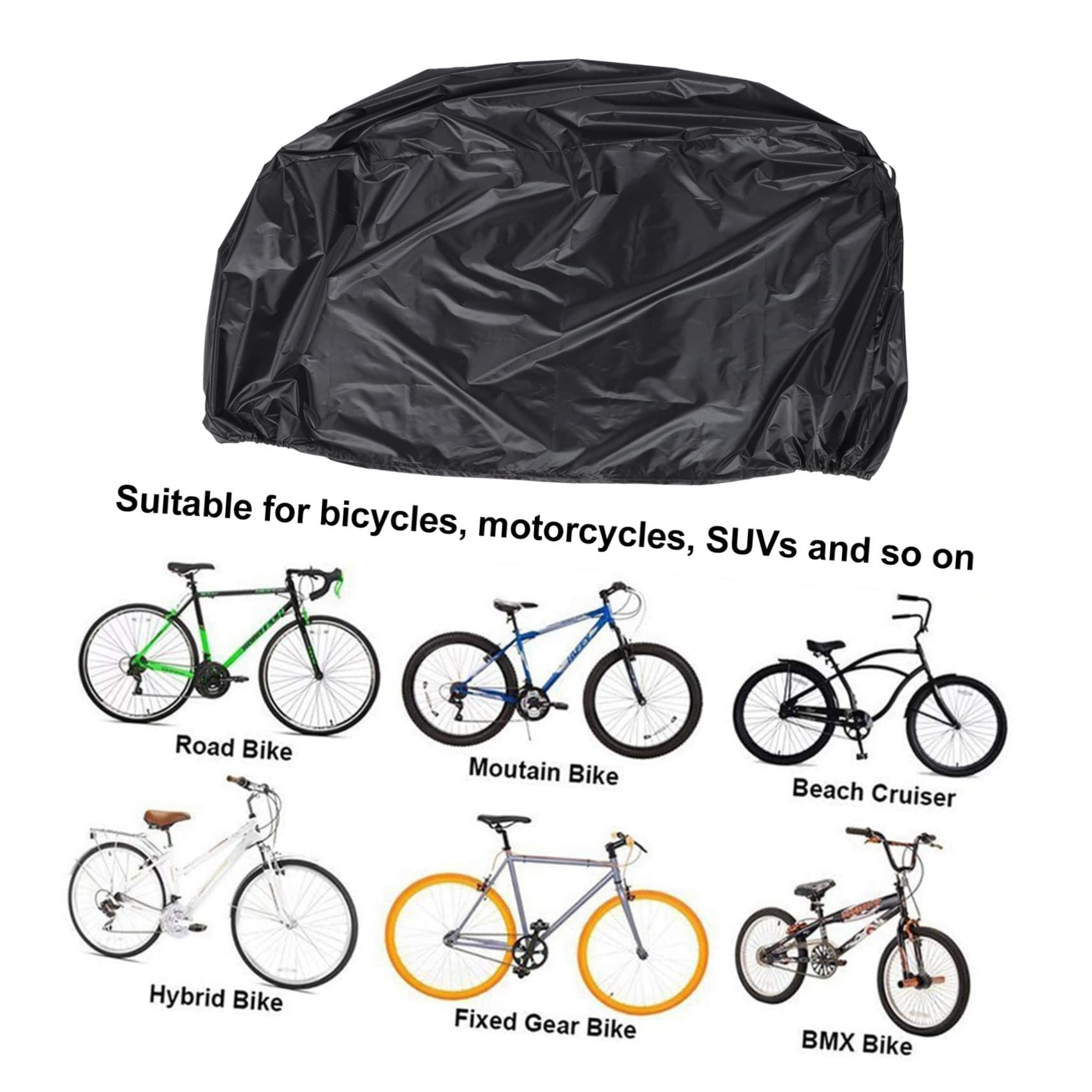 ibasenice Fahrradabdeckung für Outdoor-aufbewahrung mit Sonnenschutz Robuste und Kratzfeste Abdeckhaube für Mountainbikes und Andere Fahrräder