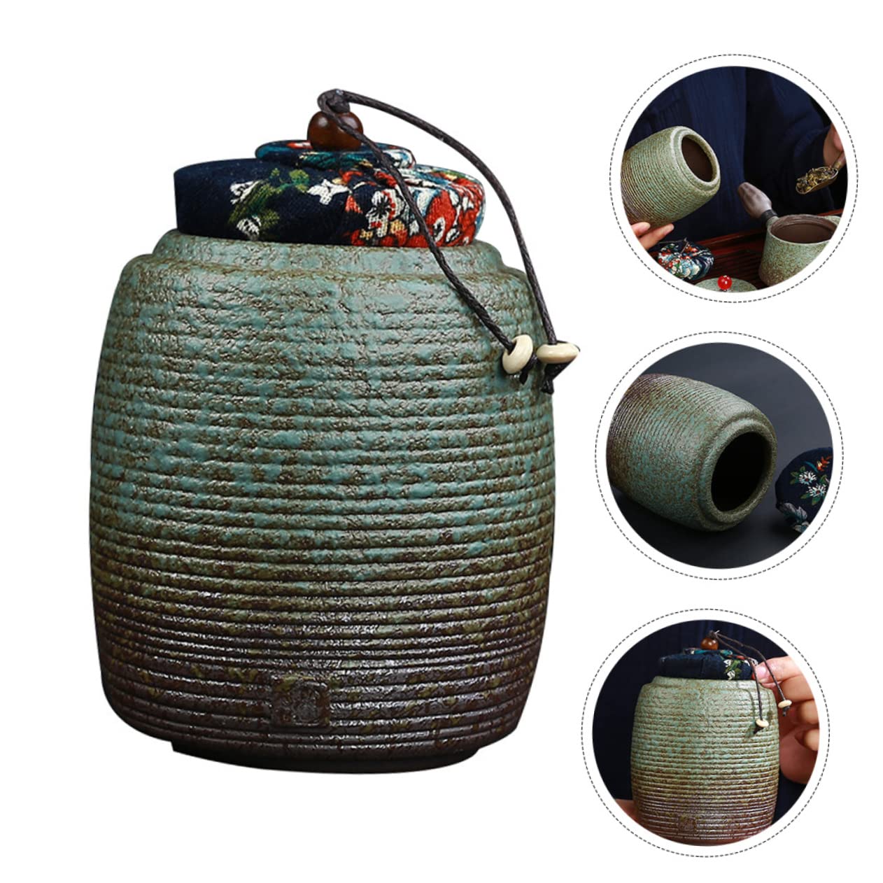 Ceramiczny słoik na herbatę, zbiornik do przechowywania Pojemnik podróżny Chiński marynaty Szczelny pojemnik kawę Pojemniki cukier Ceramiczne