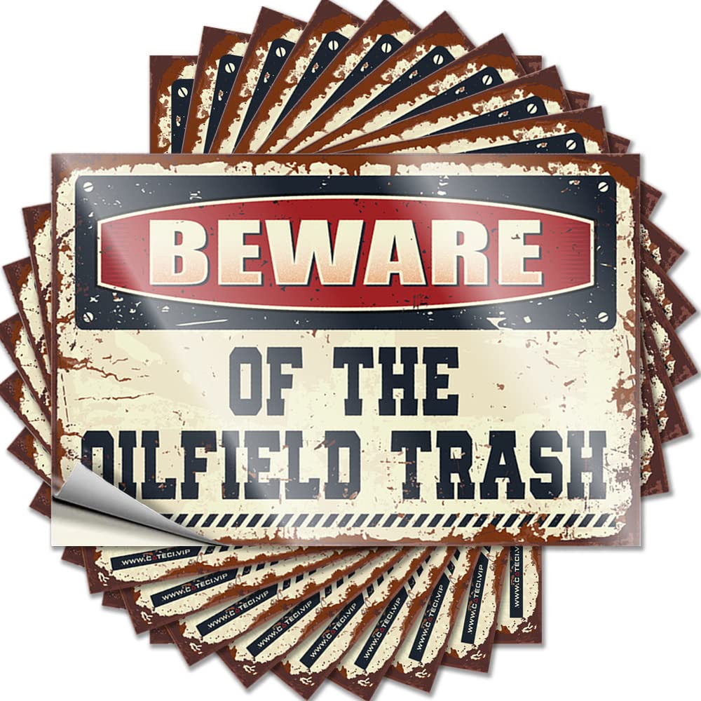 Beware of The Oilfield Trash Soft Bath Assorted - Camper Van Accessories Decals Self Adhesive Sticker(6X9CM)