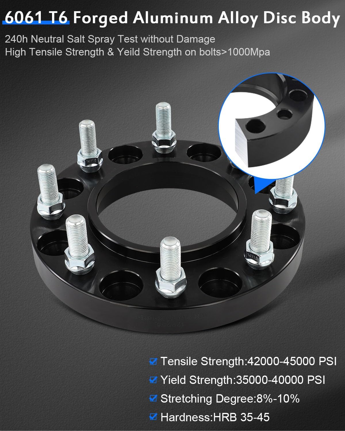 ECCPP 4PCS 8x180 to 8x180 1" Wheel Spacers 8 lug Fit for 2011-2022 for GMC for Sierra 2500 HD| 2011-2018 for Chevrolet for Silverado 2500-SRW only fit