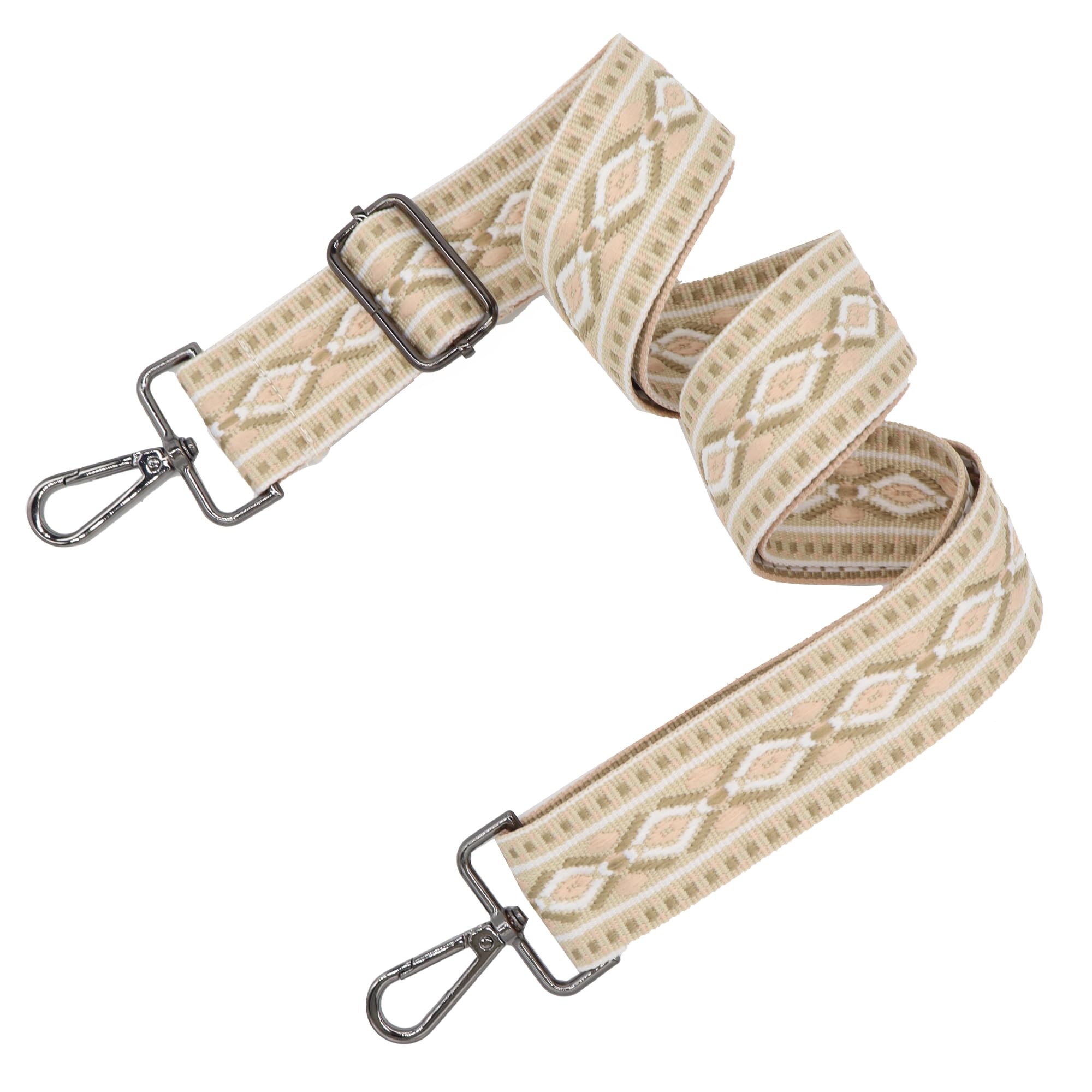 LEMEDE Purse Strap Adjustable Replacement Crossbody Bag Straps Retro Jacquard Embroidery Shoulder Straps for Shoulder Bag