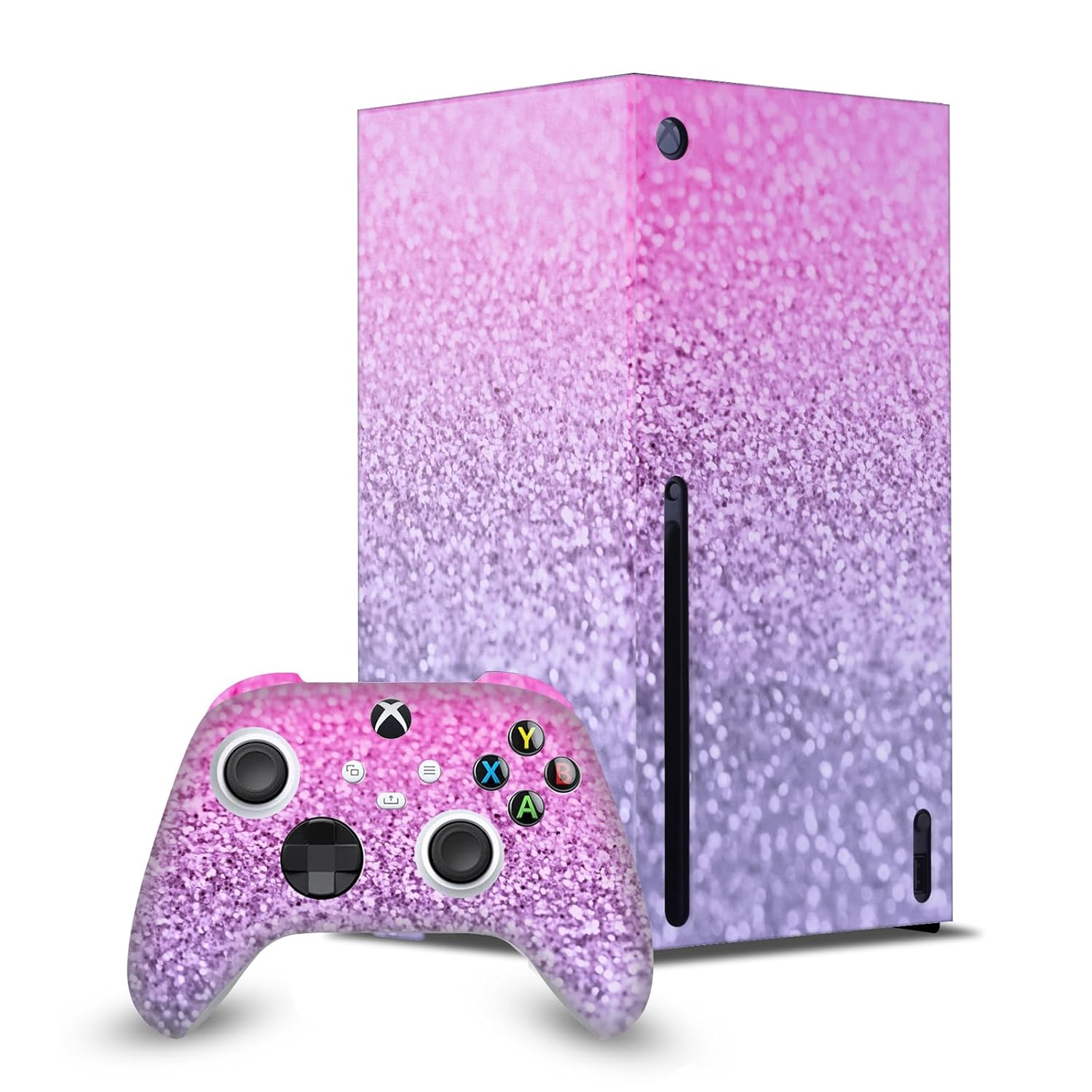 Head Case Designs Officially Licensed Monika Strigel Lavender Pink Art Mix Game Console Wrap and Game Controller Skin Bundle Compatible With Xbox Series X