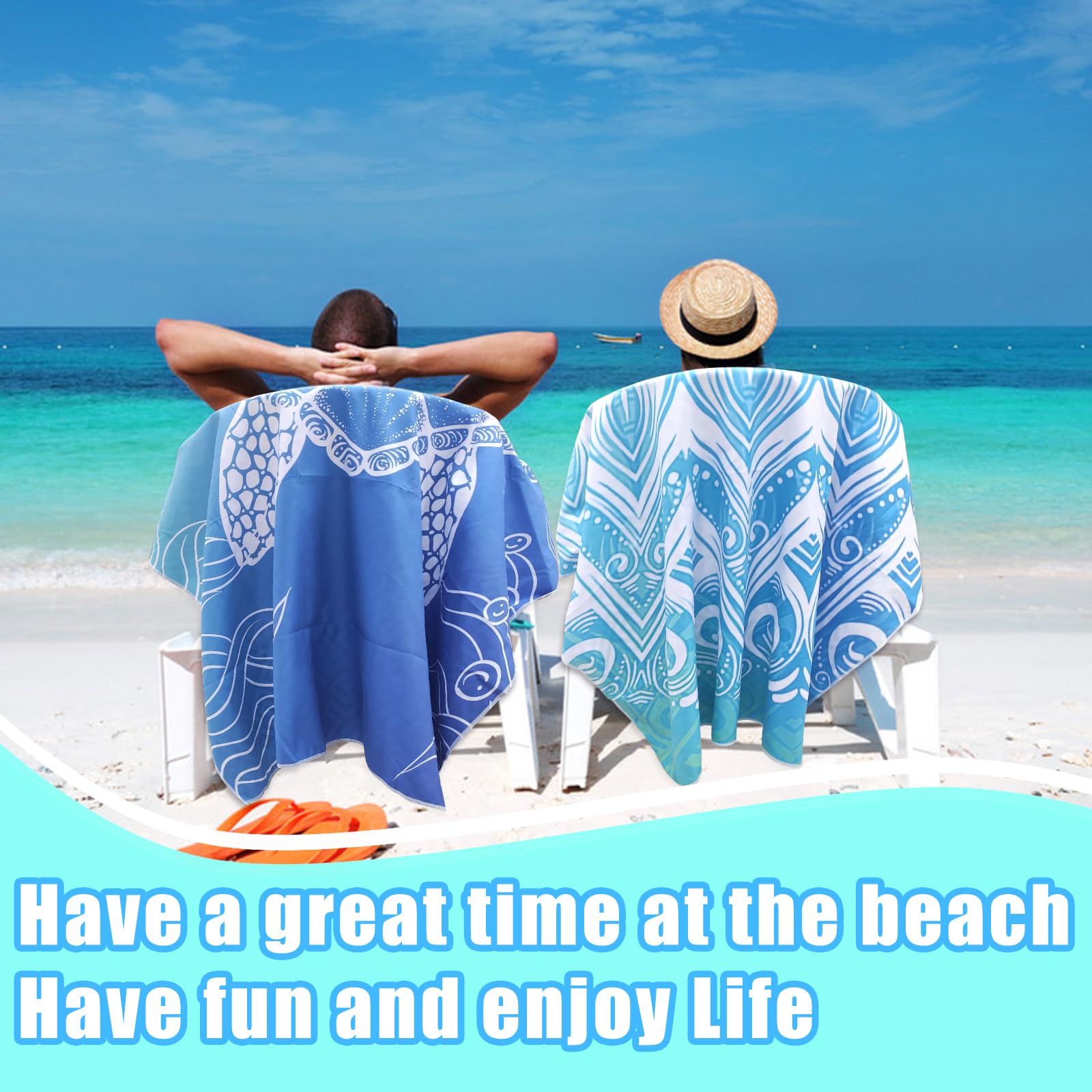 Startseite 180x100cm Microfibre Towel, Large Size Quick Drying Microfibre Beach Towels for adults Sand-Free - Image 2