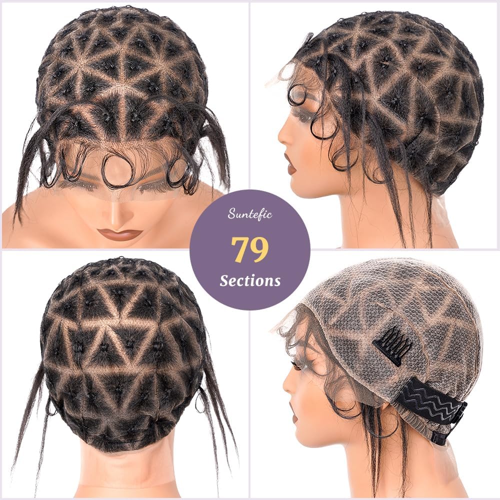 PORSMEER Braided Crochet Double Full Lace Wig Caps with Baby Hair for Making Wigs Breathable Lace Wigs Caps - Image 2