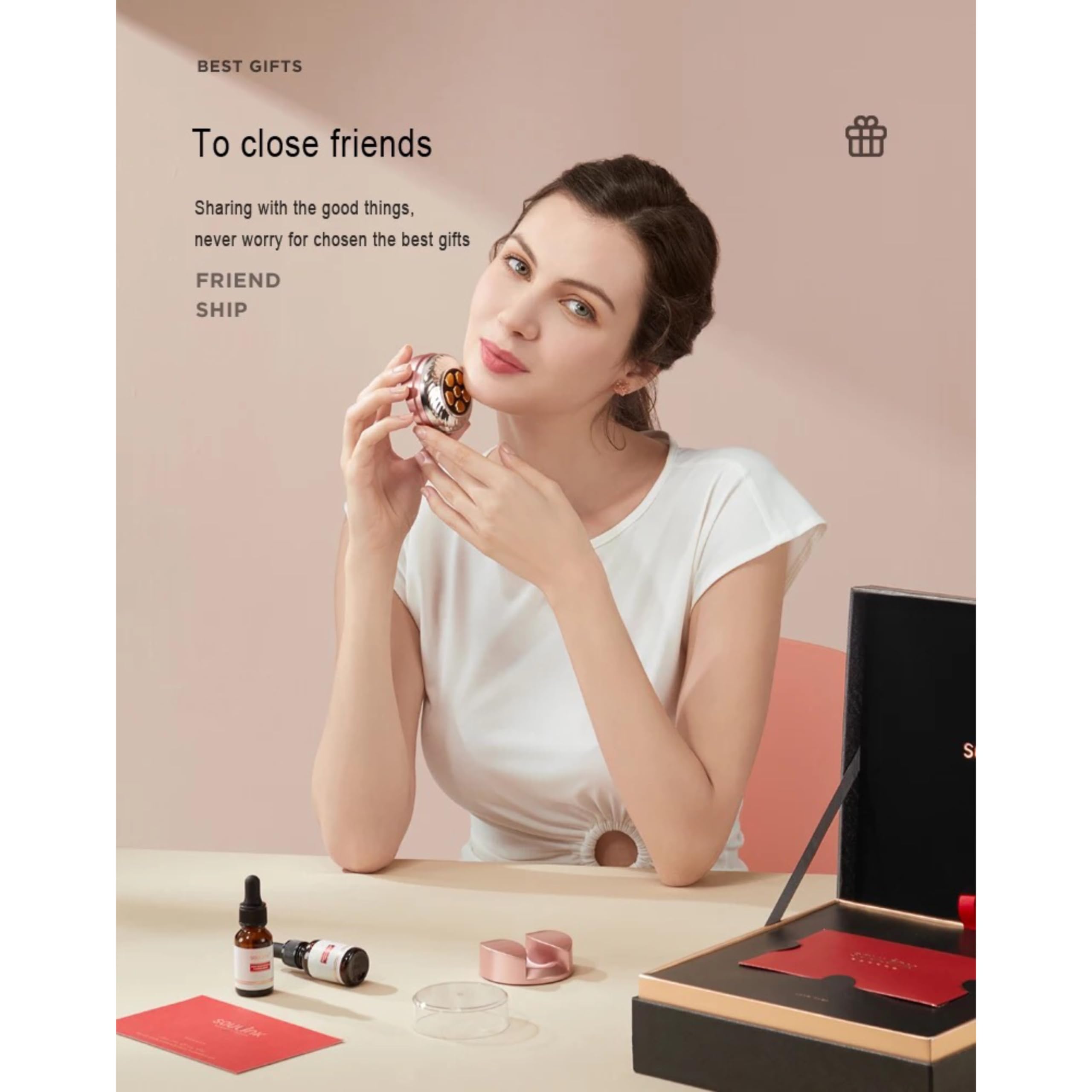 Lalano's Cosmetics urządzenie przeciwstarzeniowe V- Face- RF do mikrodermabrazji, EMS, urządzenie do ujędrniania twarzy, oczyszczania twarzy i pielęgnacji twarzy, technologia częstotliwości radiowej,