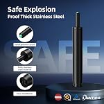 14 Inches-22 Inches Extra Long Gas Lift Cylinder Replacement, 8" Stroke, Hydraulic Pneumatic Shock Piston, Heavy Duty 1000 lbs, Universal Fit For Drafting Chairs Bar Stools, Black