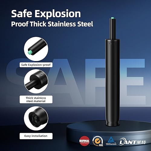 Miniatura 6 de MASTERY MART Reemplazo del cilindro de elevación de gas para silla de oficina, longitud de viaje de 4 pulgadas, resistente 450 libras, pistón de