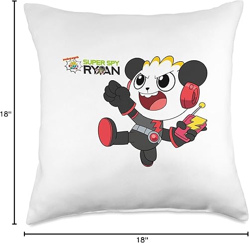 Miniatura 6 de Ryan's World Super Spy Combo Panda Throw Pillow, 16 x 16 pulgadas, multicolor