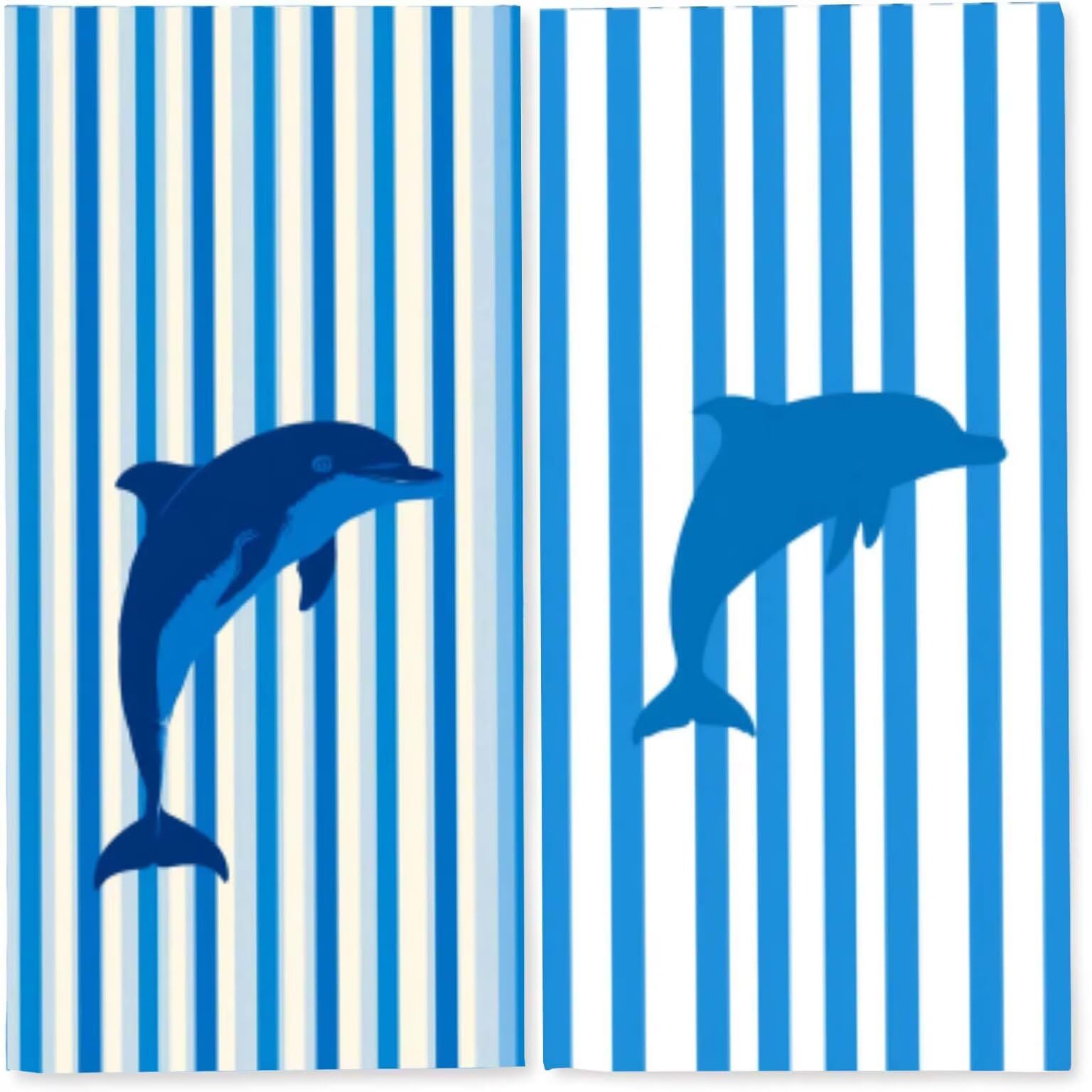 Toalla Playa Microfibra Grande Toallas Piscina Pareos Playa Mujer Antiarena Beach Towel Grandes XXL, Ligera Toallas Viaje Secado Rápido Suave Manta de Piscina Para (100x200 cm, Rayas De Delfín) z-494