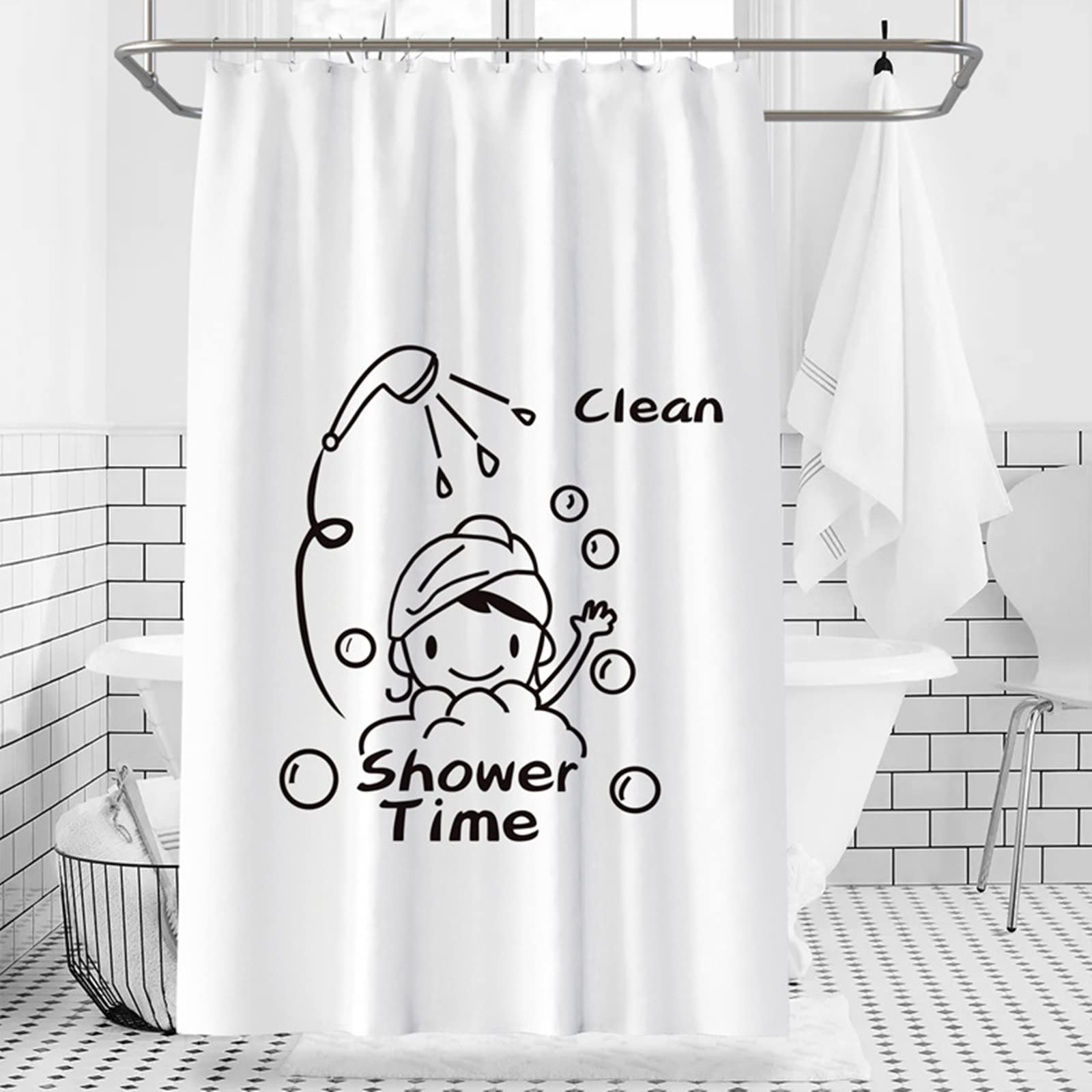 Rideau de douche KnSam 120x200 anti-moisissure en polyester pour salle de bain