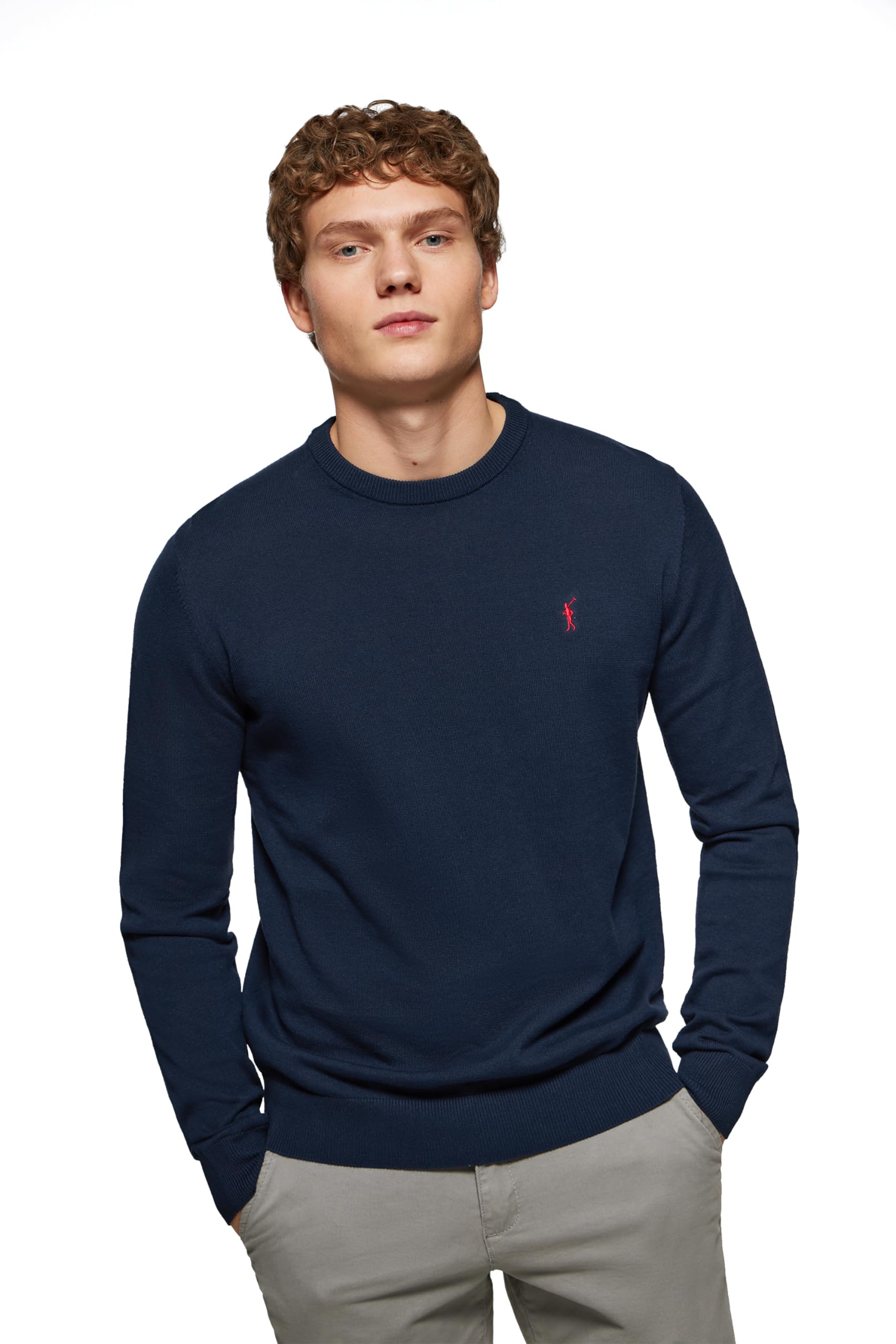Polo Club Maglione Manica Lunga Uomo Maglioni Girocollo Crew Neck Pullover 100% Cotone