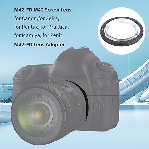 Miniatura 4 de Adaptador de lente M42-FD, lente de tornillo M42-FD M42 para FD F-1 A-1 Adaptador de cámara de película, para, para Pentax, para, para Zenit
