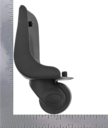 Miniatura 3 de Rueda giratoria con carcasa, 1.969 in, par, negro, plástico, L-3605