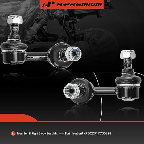 Miniatura 2 de A-Premium 2 x Kit de eslabones de barra estabilizadora delantera compatible con Nissan X-Trail 2005-2006