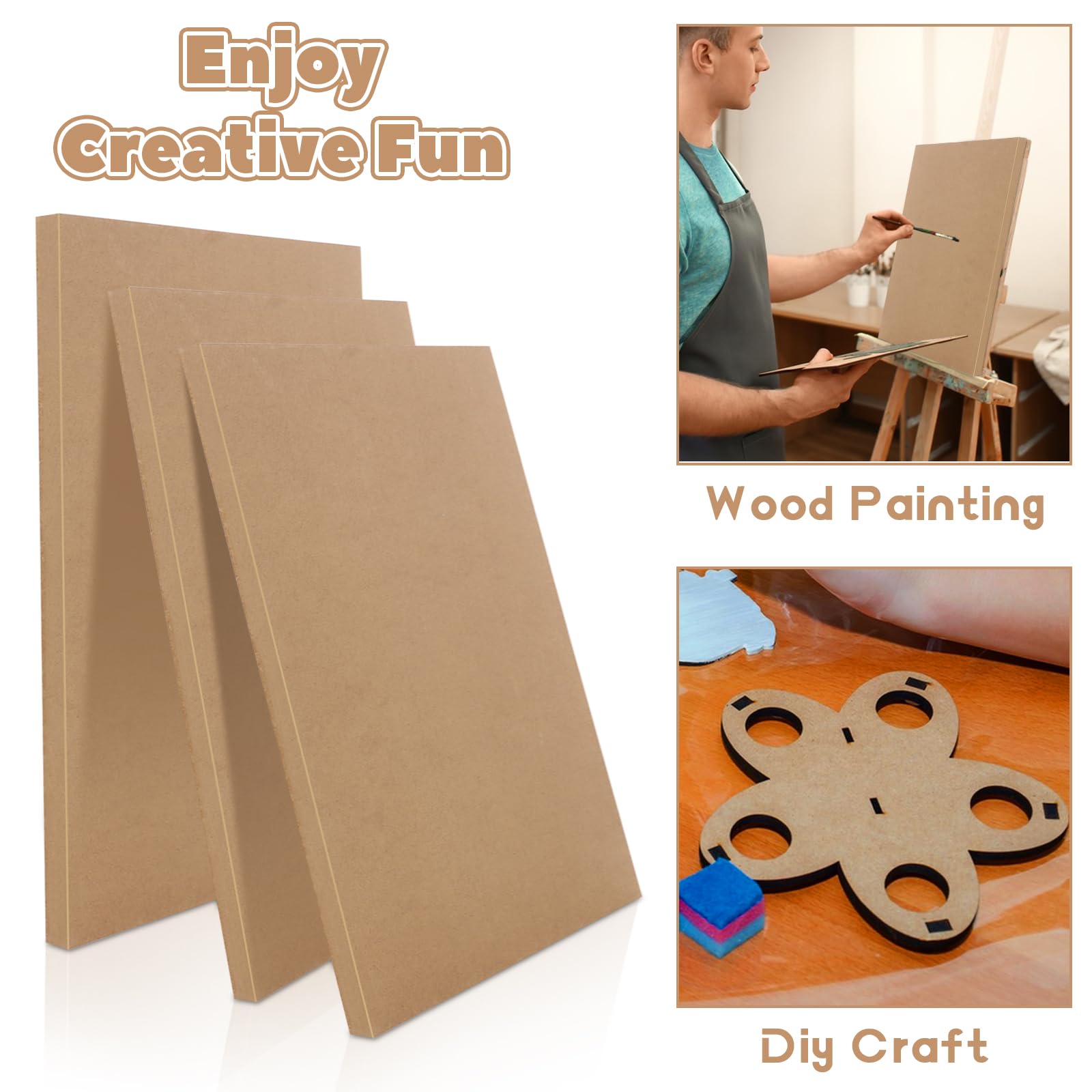 Amazon.com: ACXFOND 15 Pack 12” x16” MDF Boards - 1/8” Thick