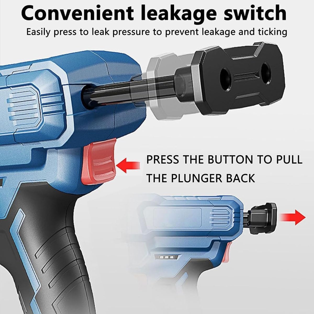 Pistolet à calfeutrer électrique sans fil, pistolet à calfeutrer adhésif sans goutte, applicateur époxy à double composant avec 2 chargeurs de batterie et sac de rangement, 4 vitesses réglables