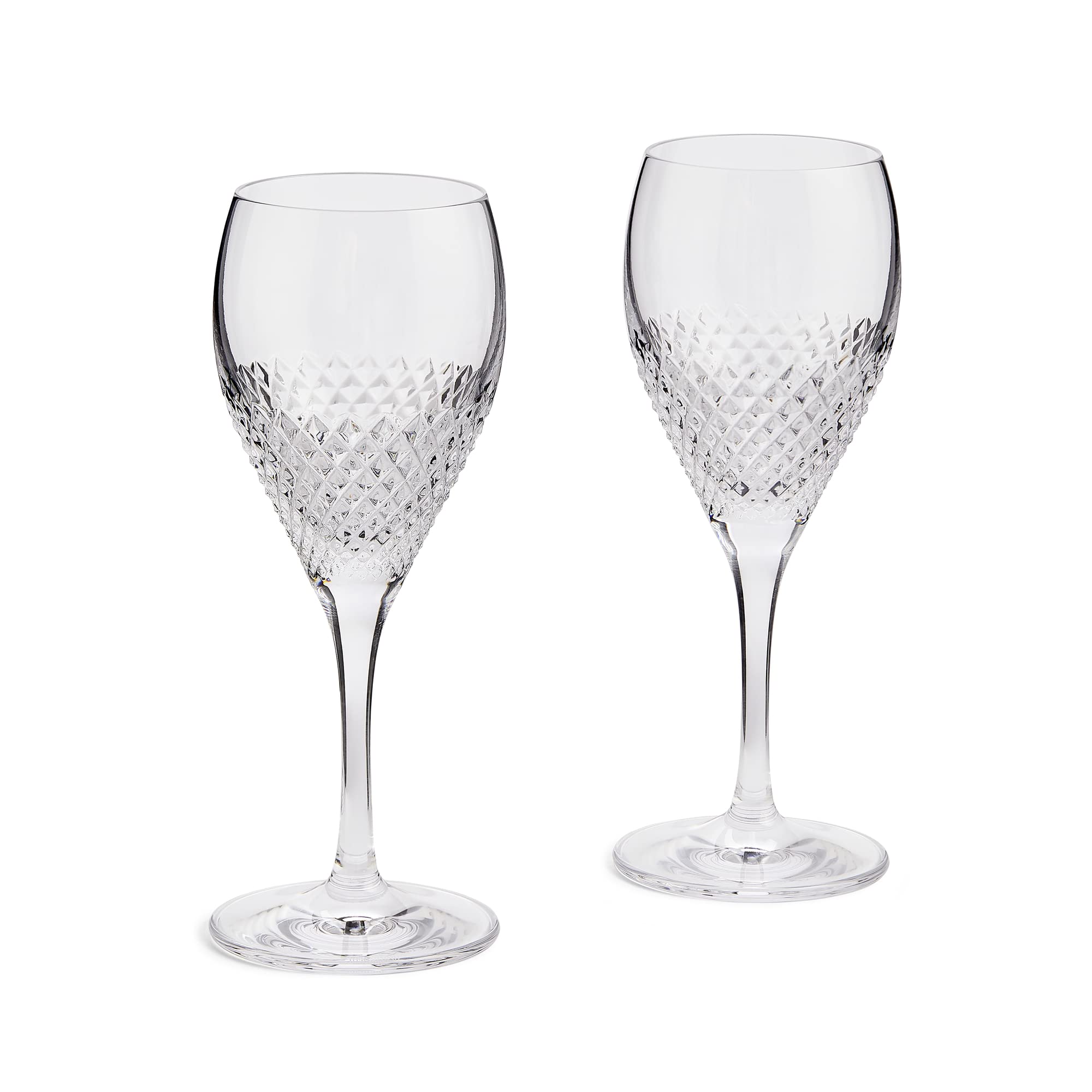 Verre vin blanc Vera Wang mosaïque diamant cadeau de mariage chic et unique