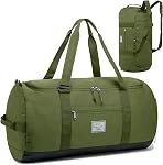 Lyweem Sports Gym Bag Men - Large 60L Travel Duffle Bag with Shoe Compartment Women, Weekender Backpack, Overnight Duffel Bag, Brown