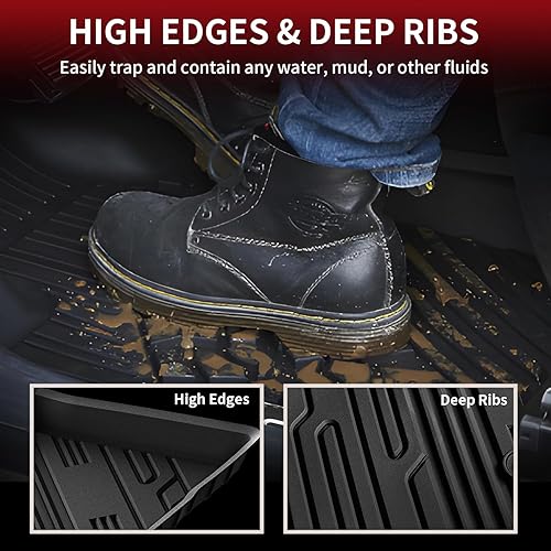 Miniatura 4 de LASFIT Alfombrillas de suelo aptas para Ford Bronco Sport 2024 2023 2022 2021, tapetes de TPE para todo tipo de clima, revestimientos de piso