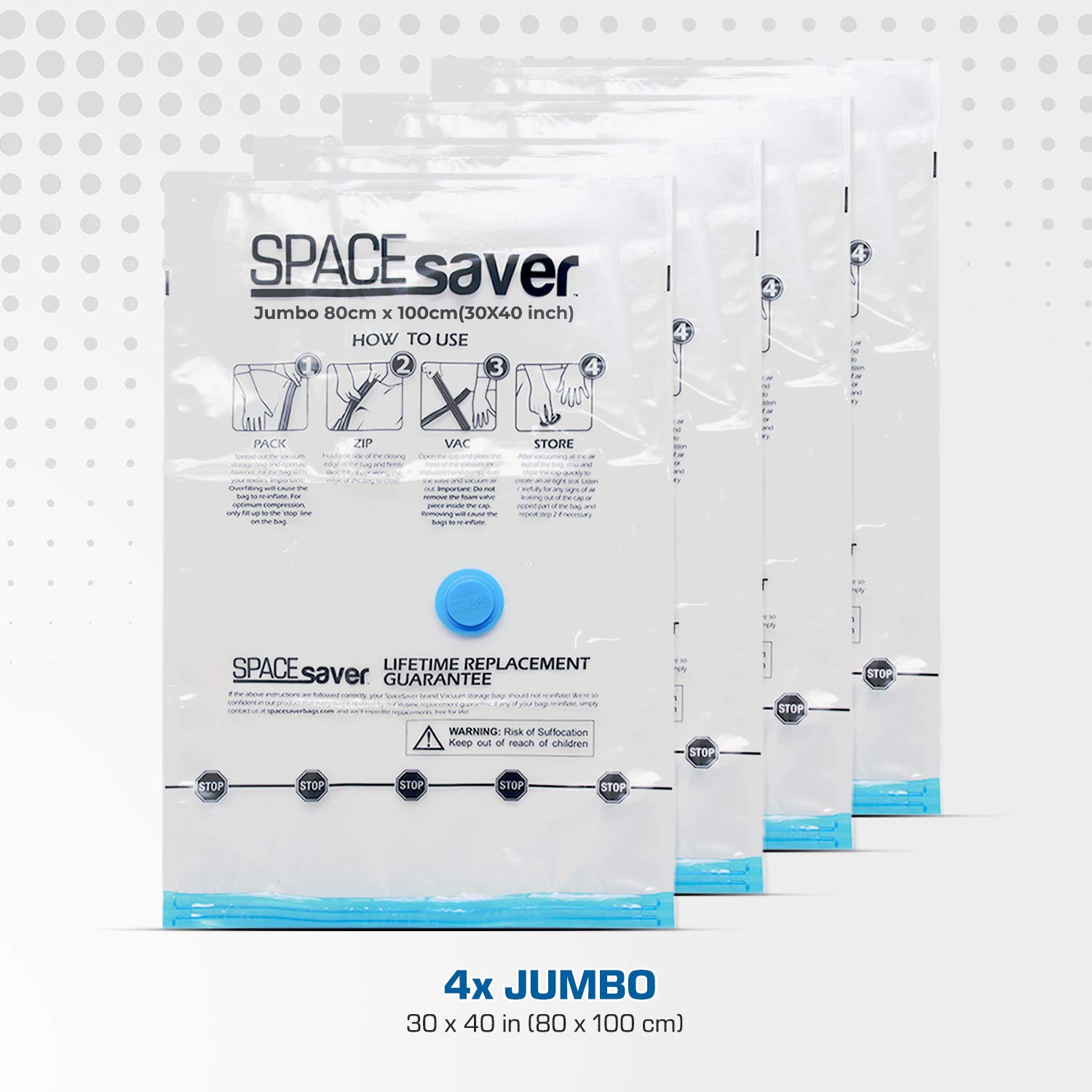 Spacesaver Premium Vacuum Storage Bags Jumbo 4 Pack Buy Online in