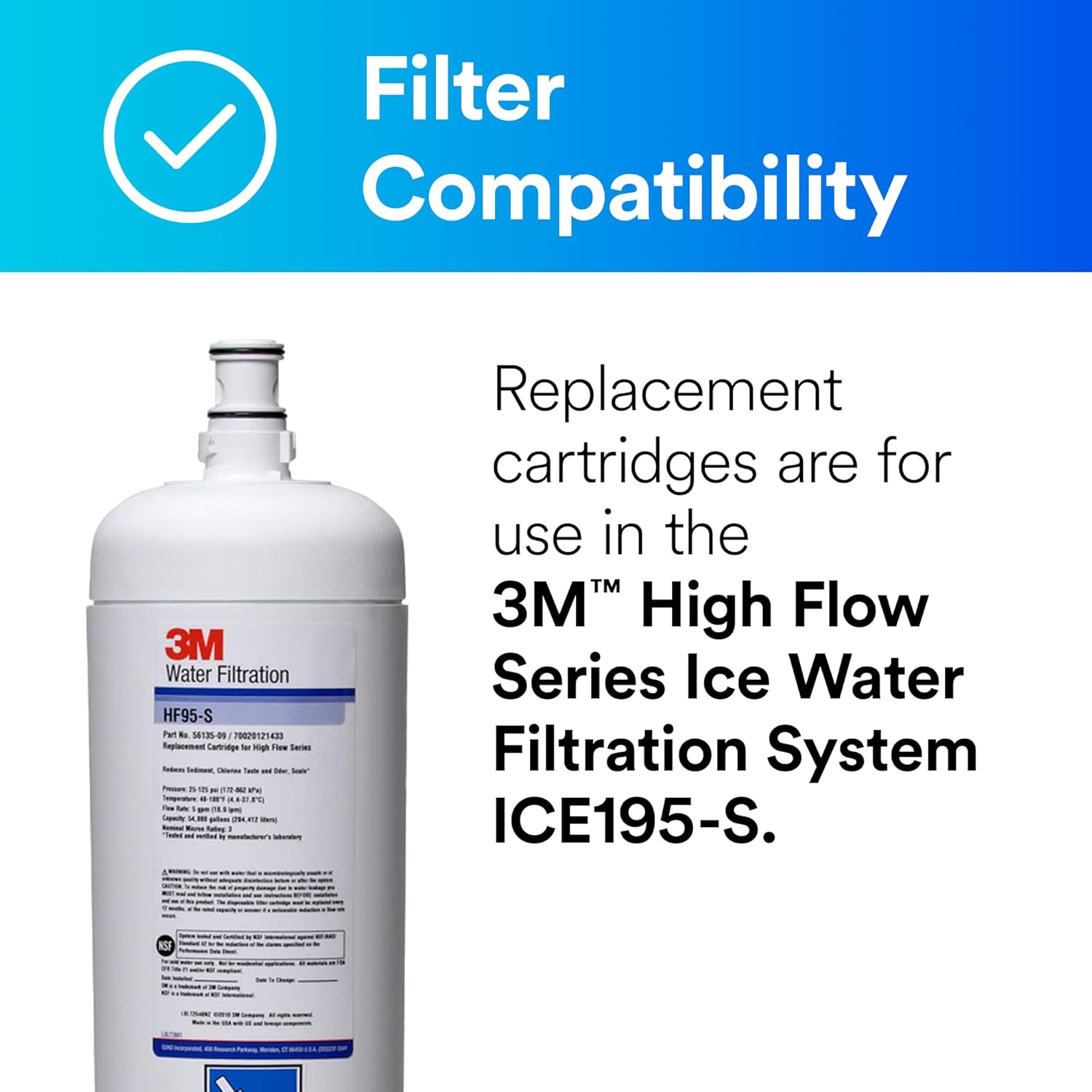3M High Flow Series Replacement Cartridge HF95-S, 5613509
