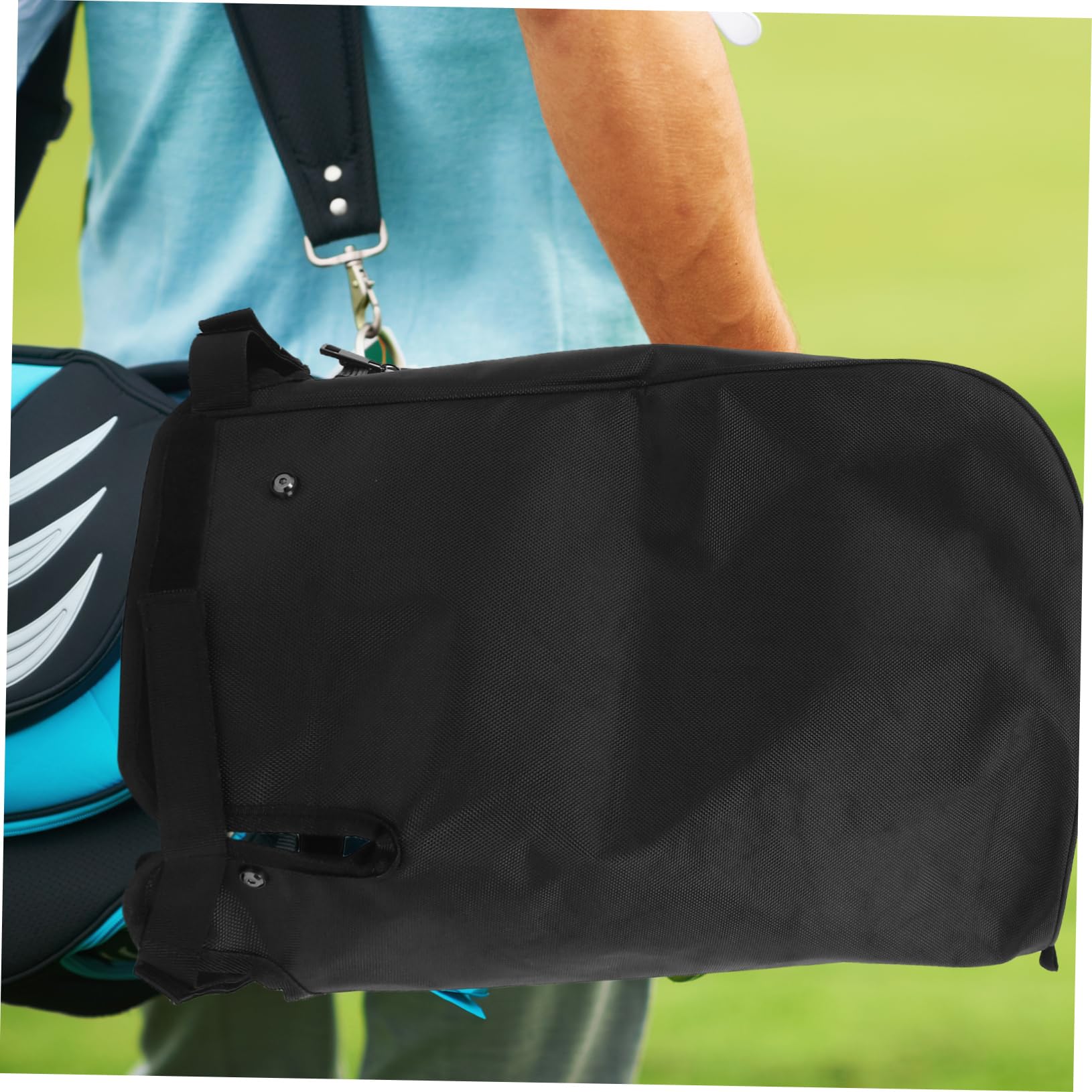 Negra Funda de Lluvia 1 Pieza de Poliéster Portátil para Golf