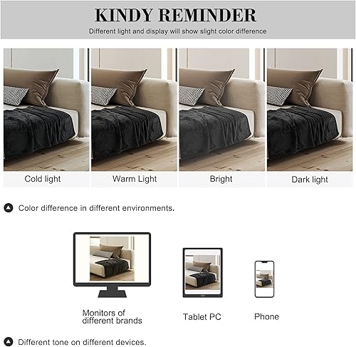 Miniatura 8 de uxcell Mantas de franela de forro polar, manta de microfibra suave y cálida, malla de felpa mullida de 330 GSM, ligeras, decorativas, sólidas, para