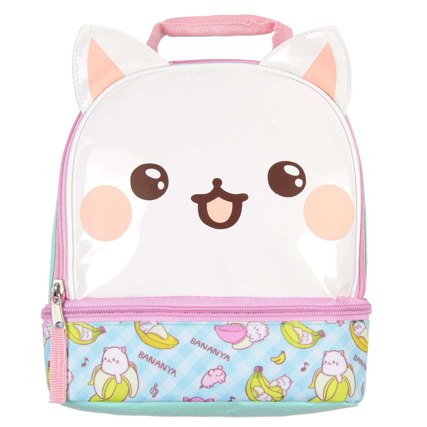 Bioworld Bananya Lunch Tote 3D Character Dual Compartment Insulated Lunch Box