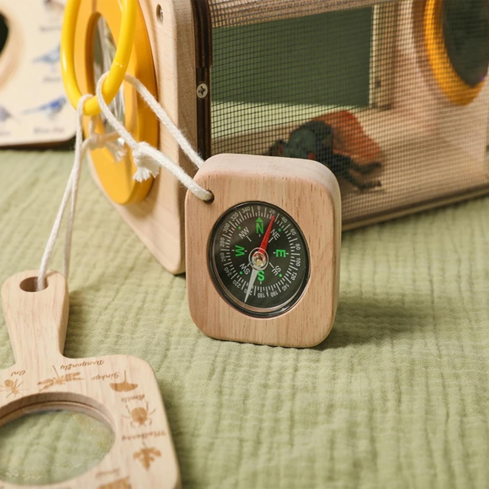 Kit acchiappasogni, set di 9 pezzi con scatola per insetti, habitat di farfalle, fattoria di lumbre, lente d'ingrandimento, kit educativo scientifico