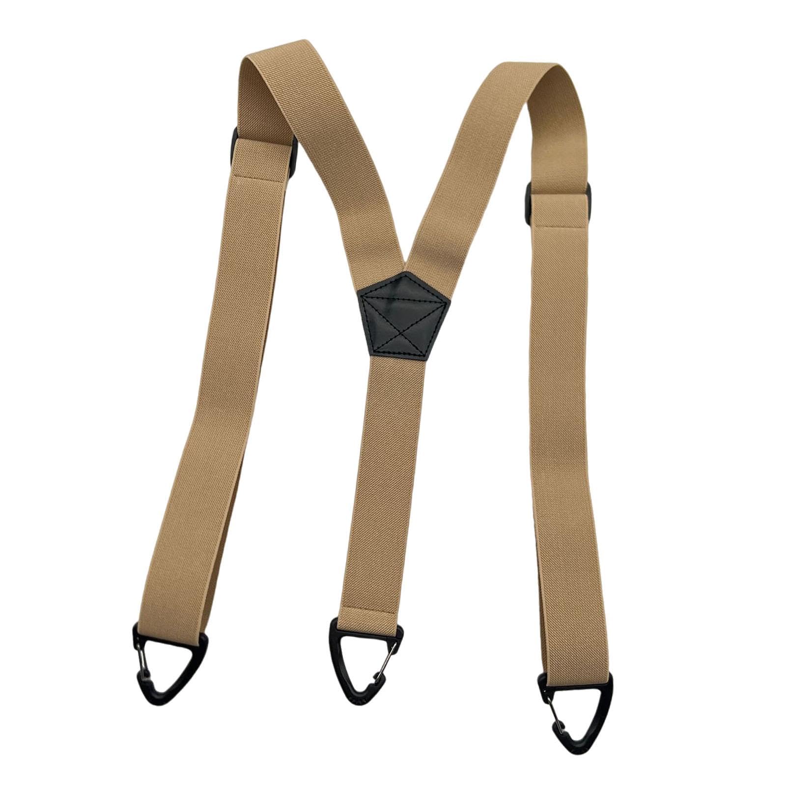 zoomella Men'S Suspender Sturdy Work Suspender Costume Accessories Beige 3 Hooks Clothing Shoes & Accessories| Mens Accessories| Suspenders Braces-picture-40