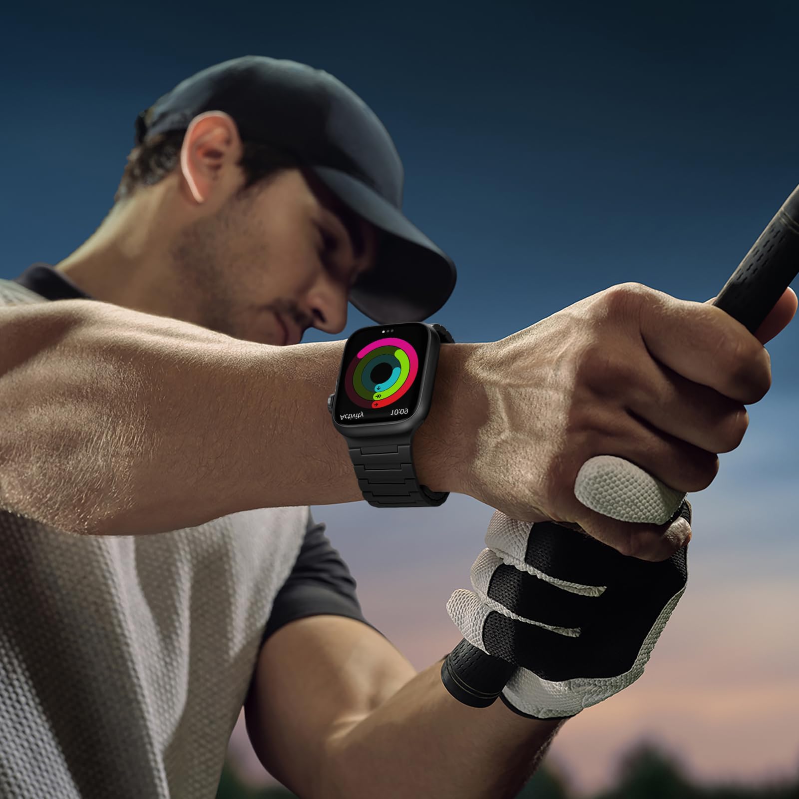 SNBLK Magnetisches Silikon Armband Kompatibel mit Apple Watch Armband 44mm 45mm 46mm 49mm 42mm 41mm 40mm 38mm, Starkmagnet Sportarmband für iWatch Series 11 Ultra 3 Ultra 2 SE 10 9 8 7 6 5 4 3 2 1