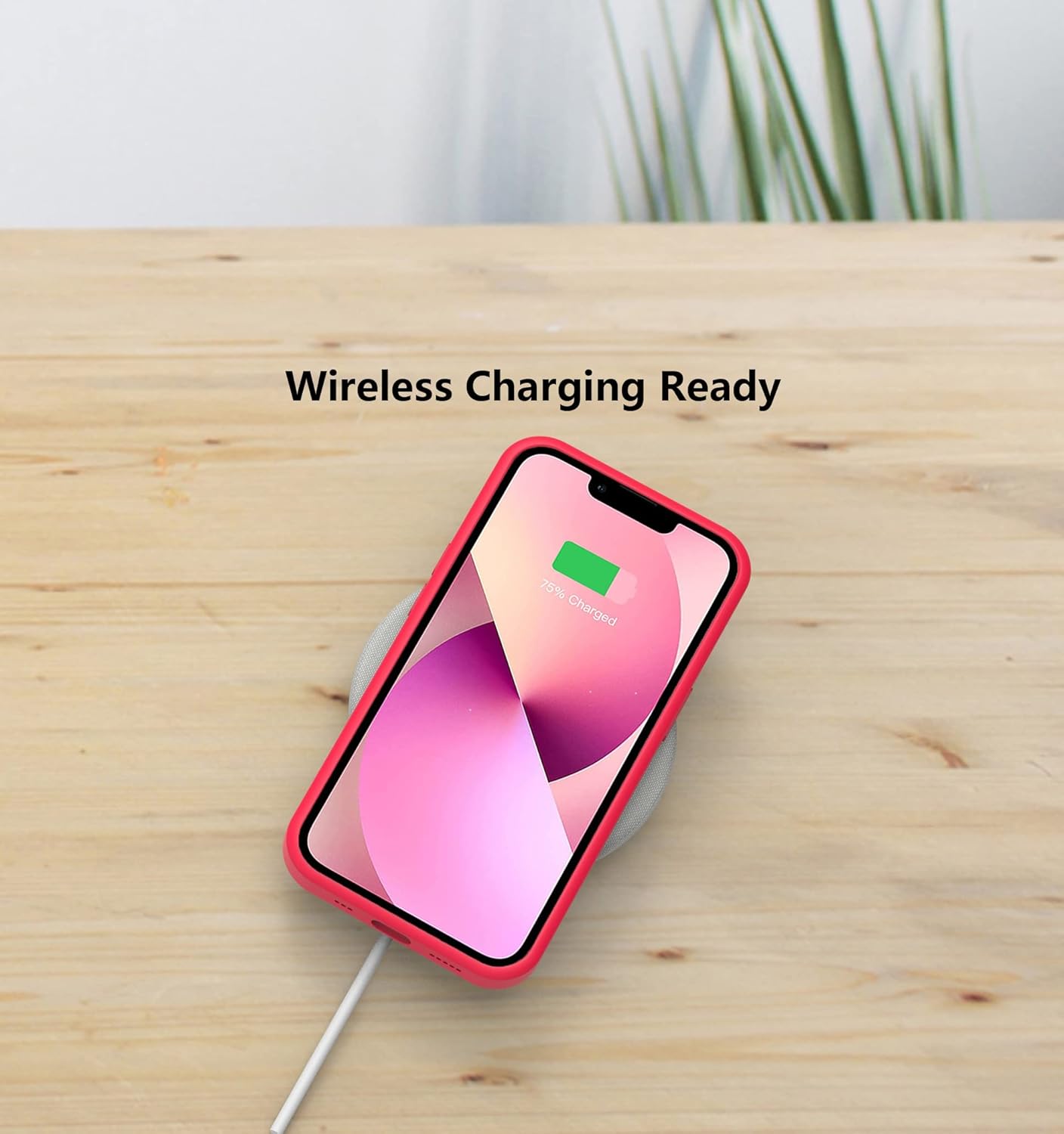 WOBDAK Designed for iPhone 13 Case, Premium Liquid Silicone Rubber，Ultra Slim Shockproof Protective Phone Case for iPhone 13 [Soft Anti-Scratch Microfiber Lining], 6.1 Inch, Black (Red) : Cell Phones & Accessories