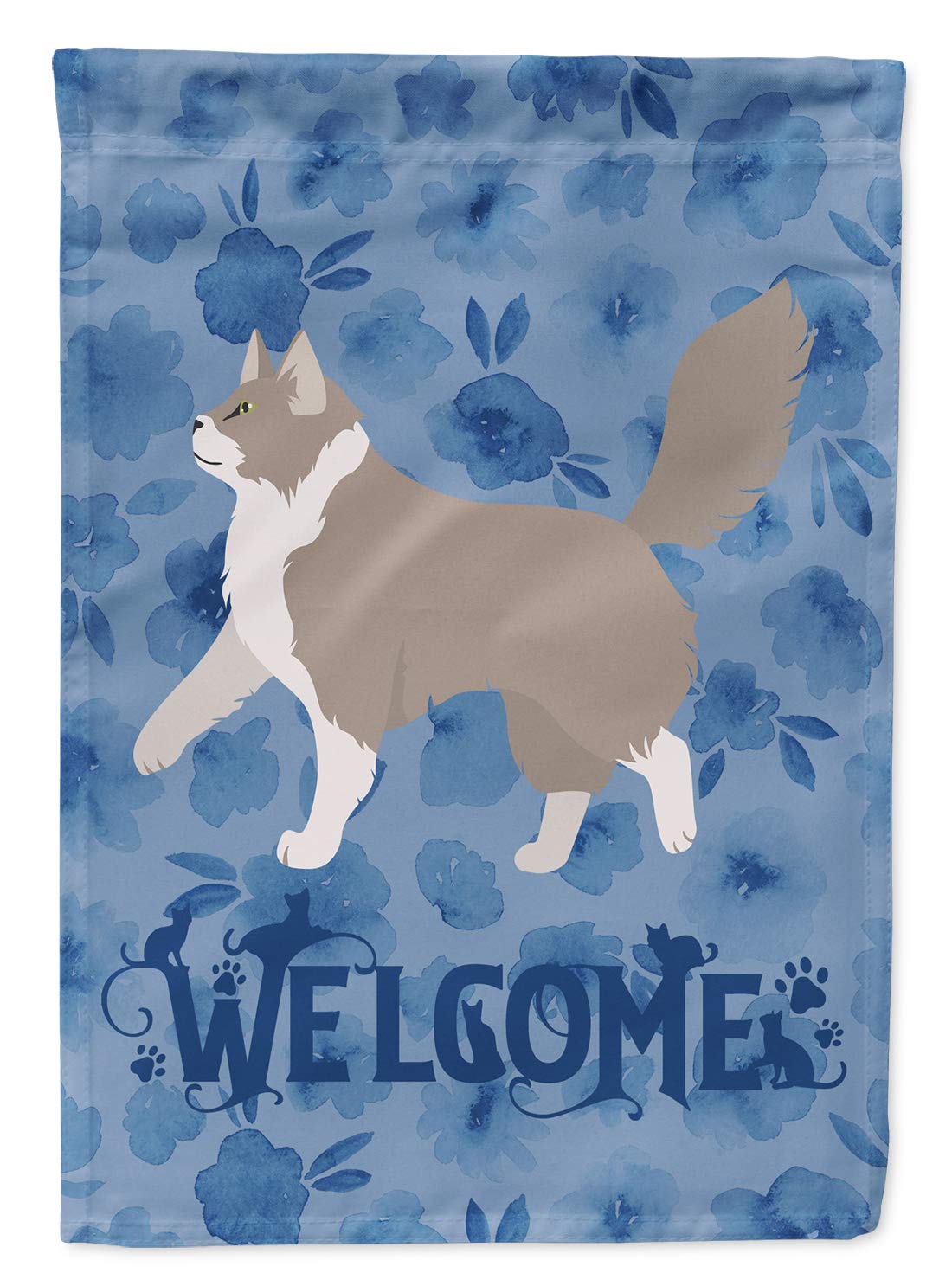 Drapeau chat asiatique à poil mi-long en toile affichez votre amour des animaux dès l'entrée de la maison